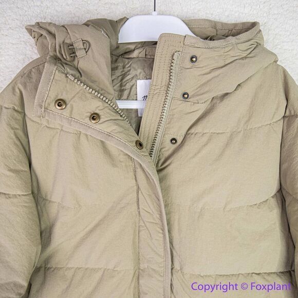 NEW Madewell Holland Quilted Puffer Parka in faded military green, 4X‎ - Picture 4 of 16